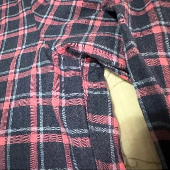 Anthropologie Grayson L The Hero Buttondown Flannel Blue Pink Plaid - Picture 8 of 9
